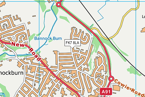 FK7 8LA map - OS VectorMap District (Ordnance Survey) FK7 8LA map - OS VectorMap District (Ordnance Survey)