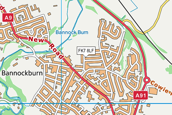 FK7 8LF map - OS VectorMap District (Ordnance Survey) FK7 8LF map - OS VectorMap District (Ordnance Survey)