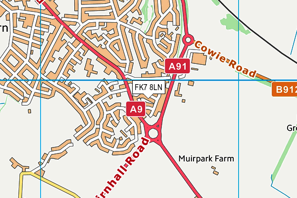 FK7 8LN map - OS VectorMap District (Ordnance Survey) FK7 8LN map - OS VectorMap District (Ordnance Survey)