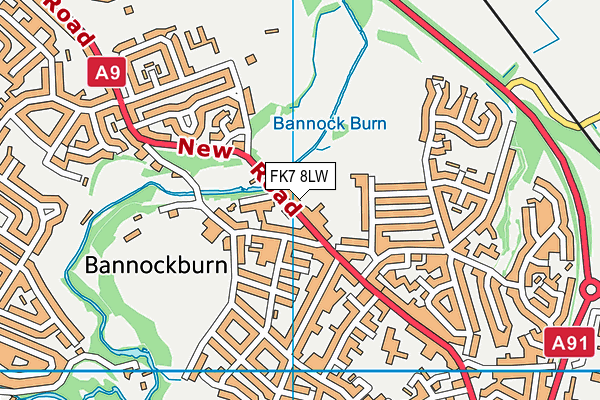 FK7 8LW map - OS VectorMap District (Ordnance Survey) FK7 8LW map - OS VectorMap District (Ordnance Survey)