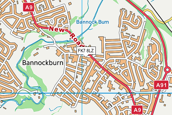 FK7 8LZ map - OS VectorMap District (Ordnance Survey)