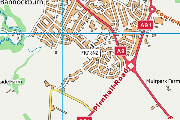 FK7 8NZ map - OS VectorMap District (Ordnance Survey) FK7 8NZ map - OS VectorMap District (Ordnance Survey)