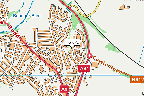 FK7 8PE map - OS VectorMap District (Ordnance Survey) FK7 8PE map - OS VectorMap District (Ordnance Survey)