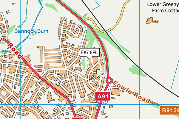 FK7 8PL map - OS VectorMap District (Ordnance Survey) FK7 8PL map - OS VectorMap District (Ordnance Survey)