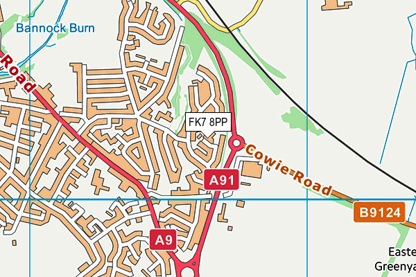 FK7 8PP map - OS VectorMap District (Ordnance Survey) FK7 8PP map - OS VectorMap District (Ordnance Survey)