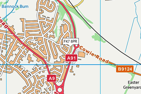 FK7 8PR map - OS VectorMap District (Ordnance Survey)