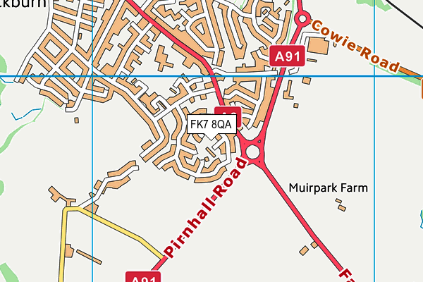 FK7 8QA map - OS VectorMap District (Ordnance Survey) FK7 8QA map - OS VectorMap District (Ordnance Survey)