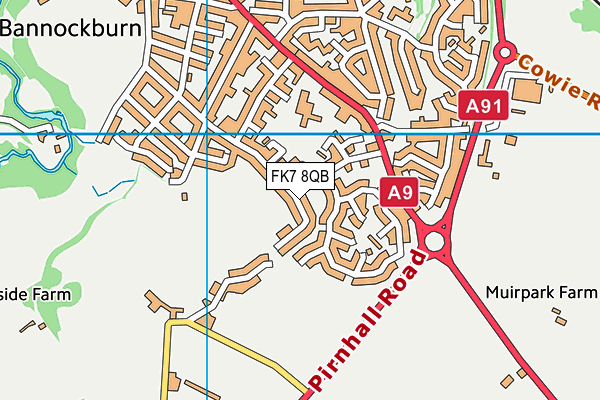 FK7 8QB map - OS VectorMap District (Ordnance Survey) FK7 8QB map - OS VectorMap District (Ordnance Survey)