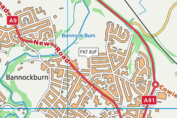 FK7 8UF map - OS VectorMap District (Ordnance Survey)
