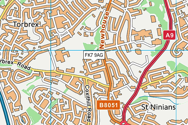 FK7 9AG map - OS VectorMap District (Ordnance Survey) FK7 9AG map - OS VectorMap District (Ordnance Survey)