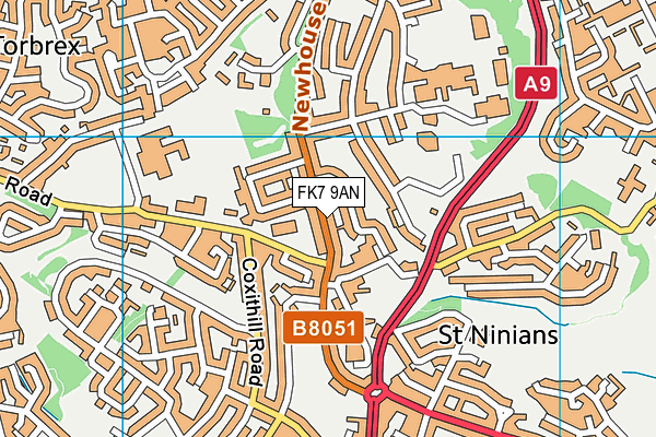 FK7 9AN map - OS VectorMap District (Ordnance Survey)