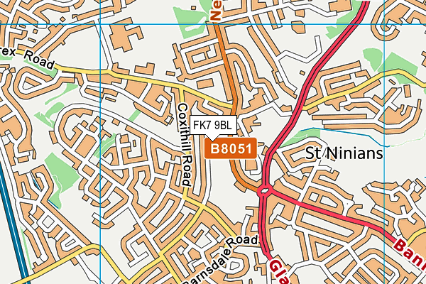 FK7 9BL map - OS VectorMap District (Ordnance Survey) FK7 9BL map - OS VectorMap District (Ordnance Survey)