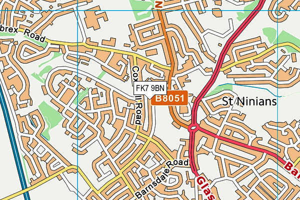 FK7 9BN map - OS VectorMap District (Ordnance Survey) FK7 9BN map - OS VectorMap District (Ordnance Survey)