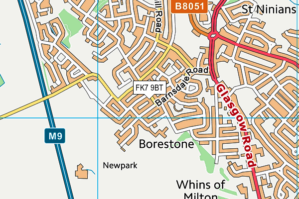 FK7 9BT map - OS VectorMap District (Ordnance Survey)