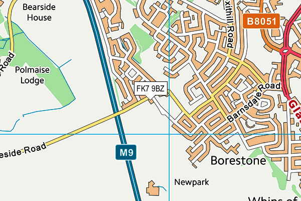 FK7 9BZ map - OS VectorMap District (Ordnance Survey) FK7 9BZ map - OS VectorMap District (Ordnance Survey)