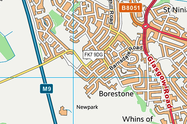 FK7 9DG map - OS VectorMap District (Ordnance Survey)