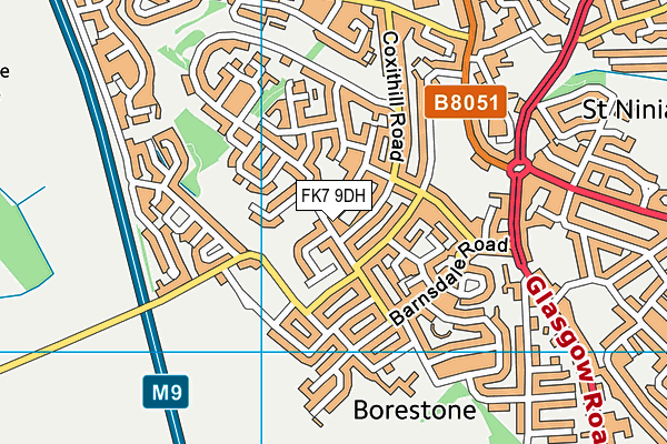 FK7 9DH map - OS VectorMap District (Ordnance Survey)