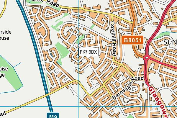 FK7 9DX map - OS VectorMap District (Ordnance Survey) FK7 9DX map - OS VectorMap District (Ordnance Survey)