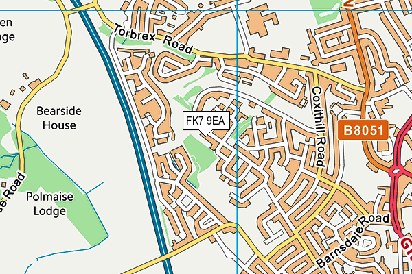 FK7 9EA map - OS VectorMap District (Ordnance Survey) FK7 9EA map - OS VectorMap District (Ordnance Survey)