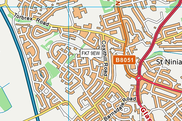 FK7 9EW map - OS VectorMap District (Ordnance Survey) FK7 9EW map - OS VectorMap District (Ordnance Survey)