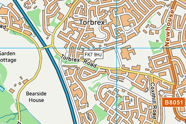 FK7 9HJ map - OS VectorMap District (Ordnance Survey) FK7 9HJ map - OS VectorMap District (Ordnance Survey)