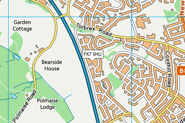FK7 9HU map - OS VectorMap District (Ordnance Survey)