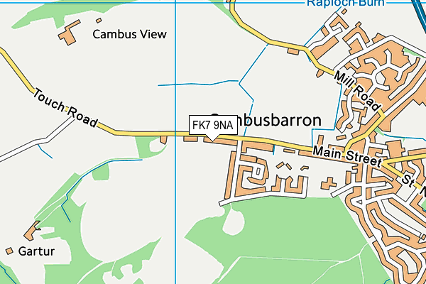 FK7 9NA map - OS VectorMap District (Ordnance Survey) FK7 9NA map - OS VectorMap District (Ordnance Survey)