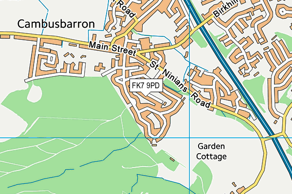 FK7 9PD map - OS VectorMap District (Ordnance Survey)