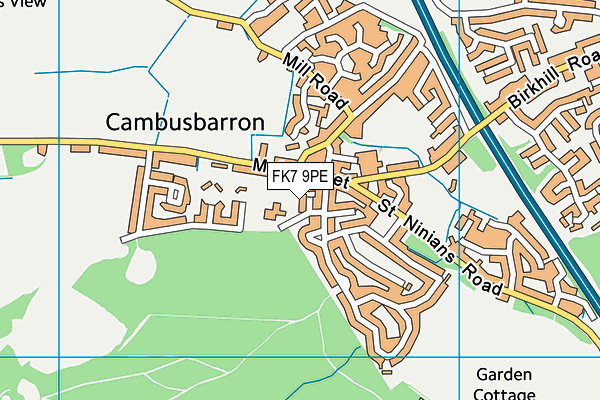 FK7 9PE map - OS VectorMap District (Ordnance Survey)