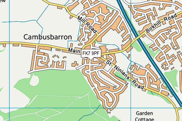 FK7 9PF map - OS VectorMap District (Ordnance Survey) FK7 9PF map - OS VectorMap District (Ordnance Survey)