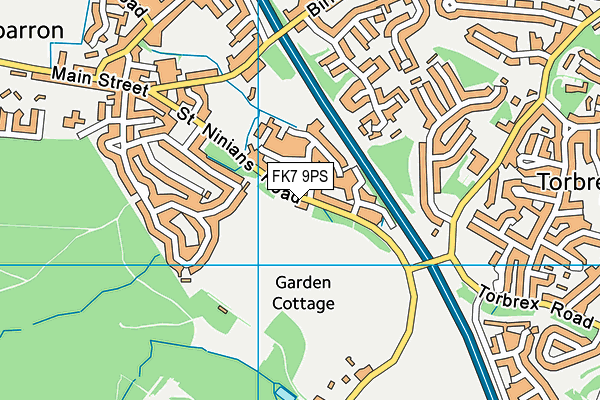 FK7 9PS map - OS VectorMap District (Ordnance Survey) FK7 9PS map - OS VectorMap District (Ordnance Survey)