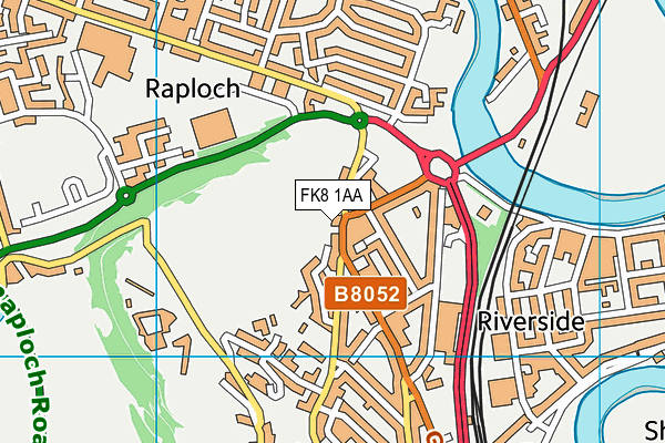 FK8 1AA map - OS VectorMap District (Ordnance Survey) FK8 1AA map - OS VectorMap District (Ordnance Survey)