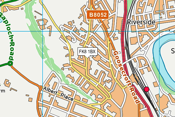 FK8 1BX map - OS VectorMap District (Ordnance Survey) FK8 1BX map - OS VectorMap District (Ordnance Survey)