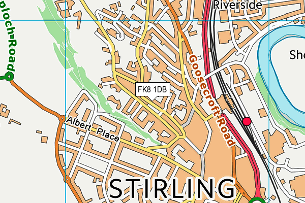 FK8 1DB map - OS VectorMap District (Ordnance Survey) FK8 1DB map - OS VectorMap District (Ordnance Survey)