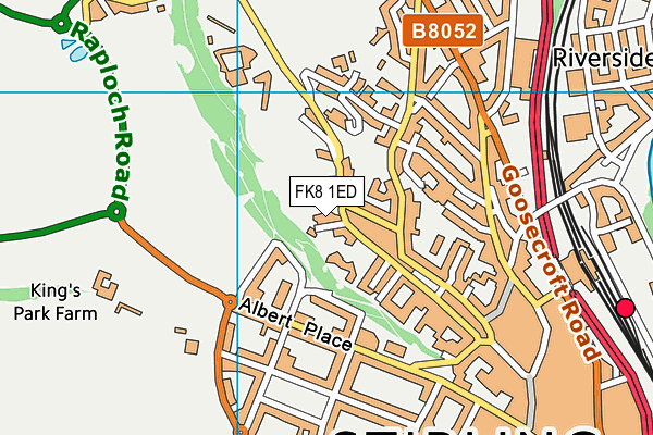 FK8 1ED map - OS VectorMap District (Ordnance Survey) FK8 1ED map - OS VectorMap District (Ordnance Survey)