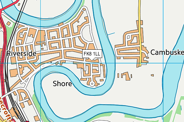 FK8 1LL map - OS VectorMap District (Ordnance Survey) FK8 1LL map - OS VectorMap District (Ordnance Survey)