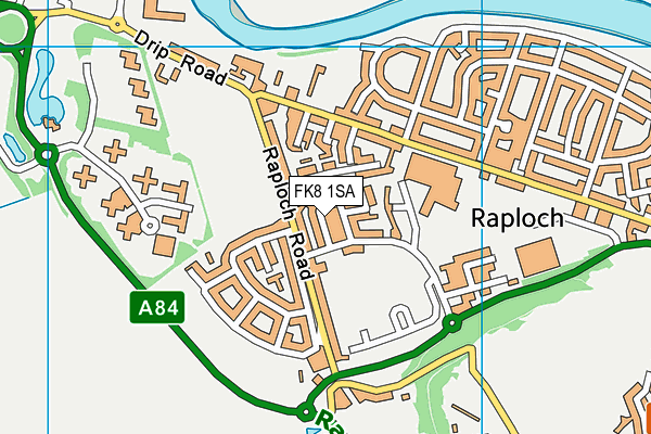 FK8 1SA map - OS VectorMap District (Ordnance Survey) FK8 1SA map - OS VectorMap District (Ordnance Survey)