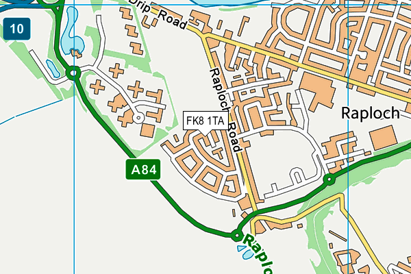 FK8 1TA map - OS VectorMap District (Ordnance Survey) FK8 1TA map - OS VectorMap District (Ordnance Survey)