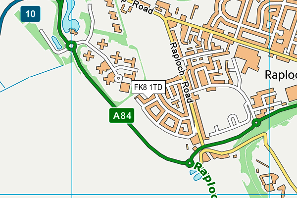 FK8 1TD map - OS VectorMap District (Ordnance Survey) FK8 1TD map - OS VectorMap District (Ordnance Survey)