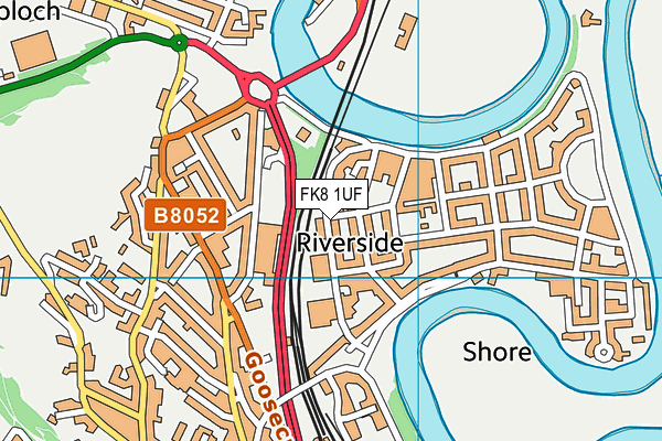 FK8 1UF map - OS VectorMap District (Ordnance Survey) FK8 1UF map - OS VectorMap District (Ordnance Survey)
