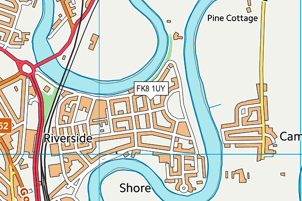 FK8 1UY map - OS VectorMap District (Ordnance Survey) FK8 1UY map - OS VectorMap District (Ordnance Survey)