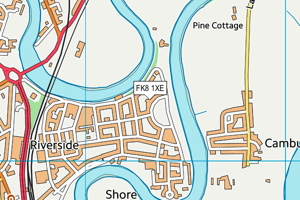 FK8 1XE map - OS VectorMap District (Ordnance Survey) FK8 1XE map - OS VectorMap District (Ordnance Survey)