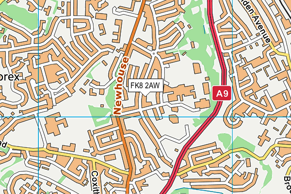 FK8 2AW map - OS VectorMap District (Ordnance Survey) FK8 2AW map - OS VectorMap District (Ordnance Survey)