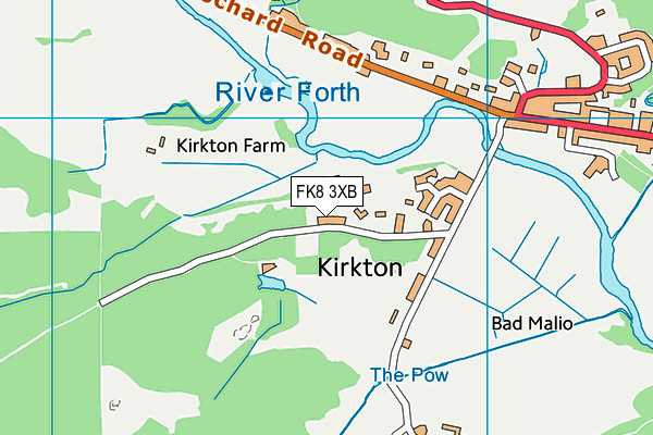 FK8 3XB map - OS VectorMap District (Ordnance Survey) FK8 3XB map - OS VectorMap District (Ordnance Survey)