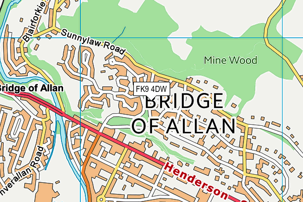 FK9 4DW map - OS VectorMap District (Ordnance Survey)