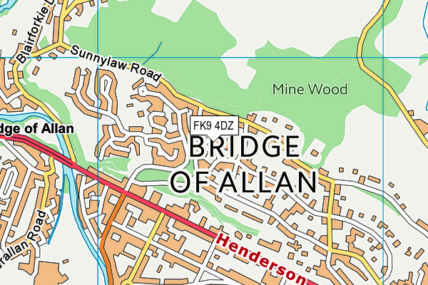 FK9 4DZ map - OS VectorMap District (Ordnance Survey)