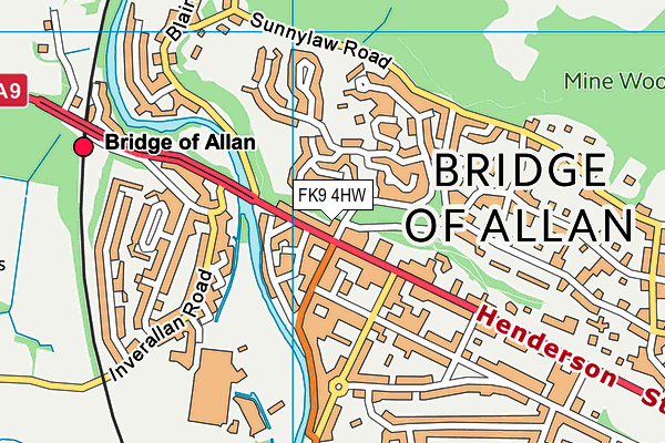 FK9 4HW map - OS VectorMap District (Ordnance Survey)