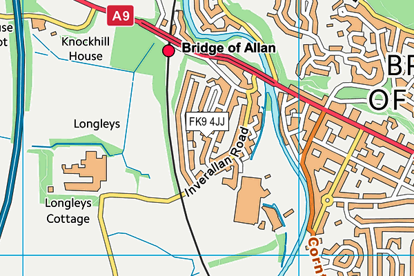 FK9 4JJ map - OS VectorMap District (Ordnance Survey)