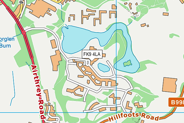 FK9 4LA map - OS VectorMap District (Ordnance Survey) FK9 4LA map - OS VectorMap District (Ordnance Survey)