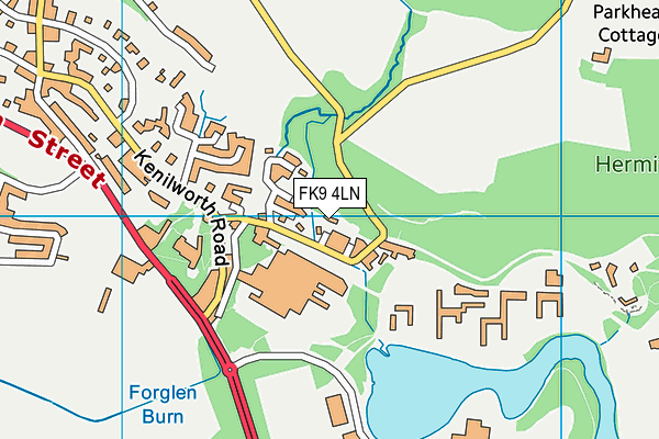 FK9 4LN map - OS VectorMap District (Ordnance Survey) FK9 4LN map - OS VectorMap District (Ordnance Survey)